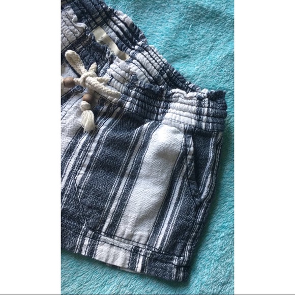 Navy and White Soft Shorts with Pockets - Picture 3 of 7